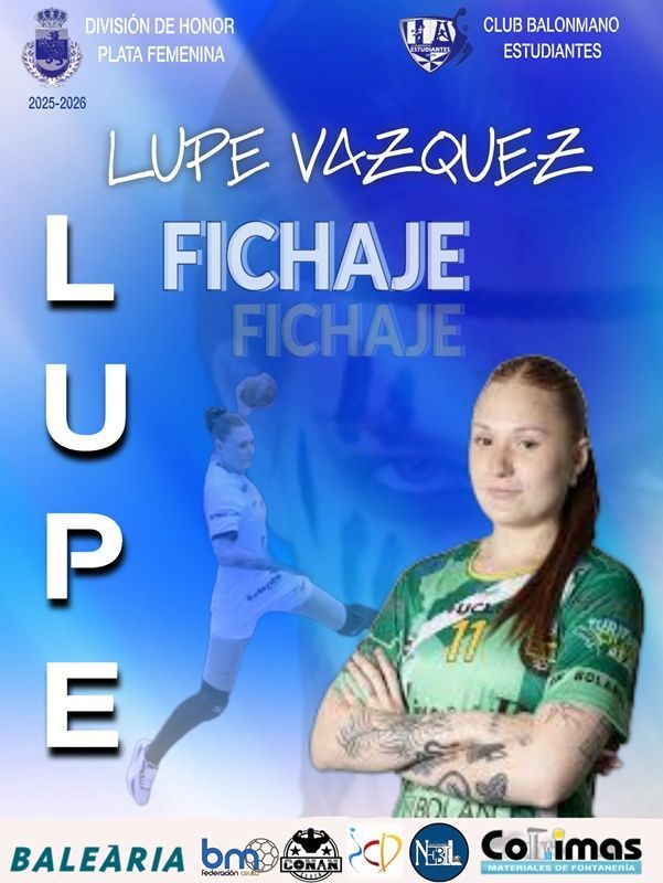 El Club Balonmano Estudiantes incorpora a Lupe Vázquez para la temporada 2025/2026