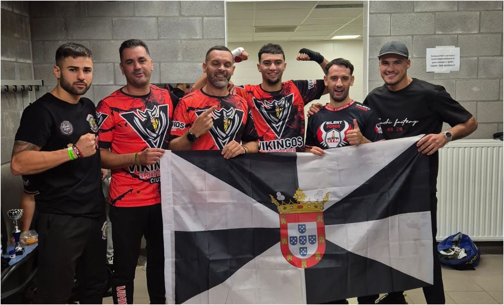 Yavir Ahmed, campeón de Europa de kickboxing tras vencer por KO en Amberes. Cedida