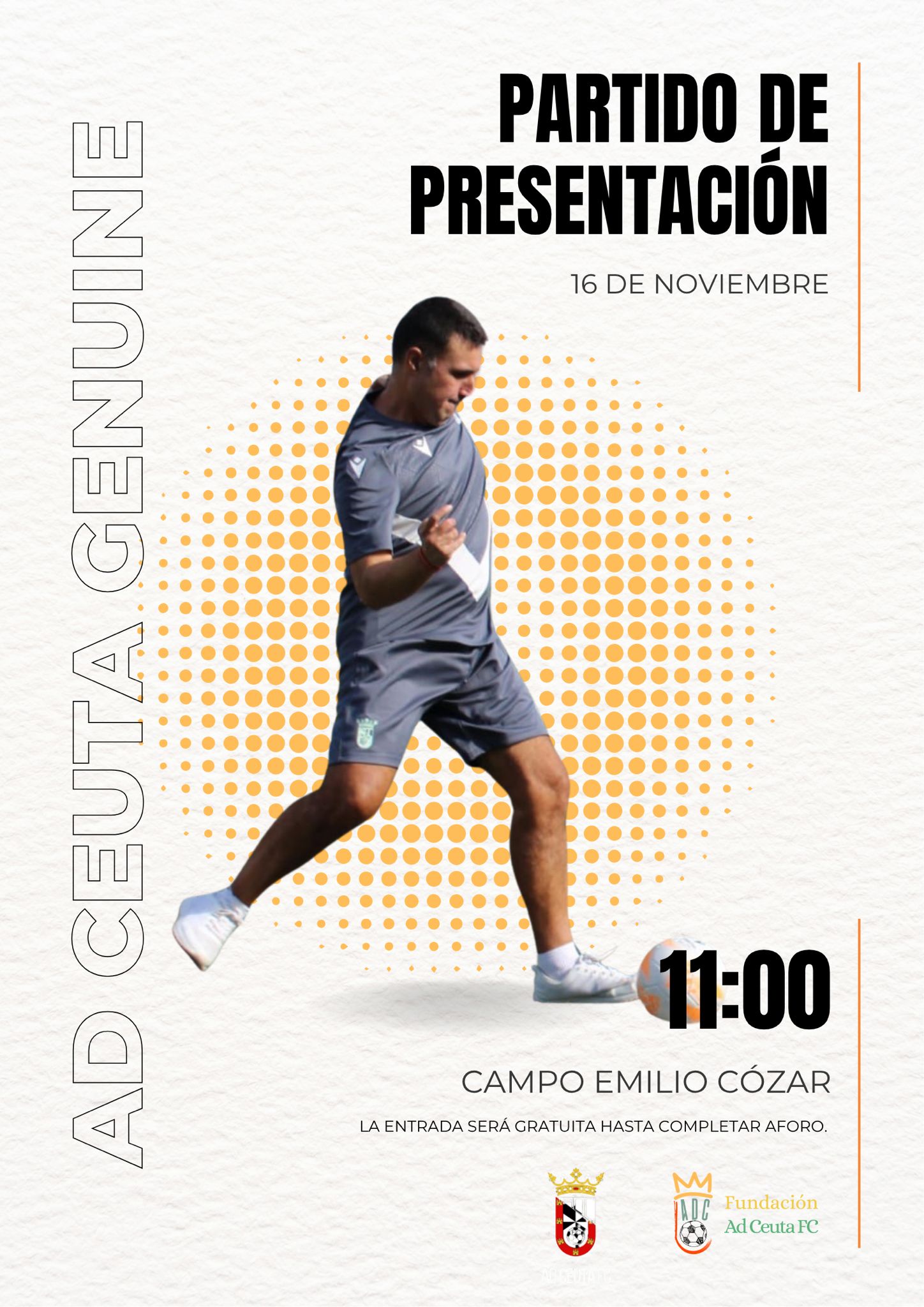 La Fundación AD Ceuta FC presenta a su equipo este domingo 16