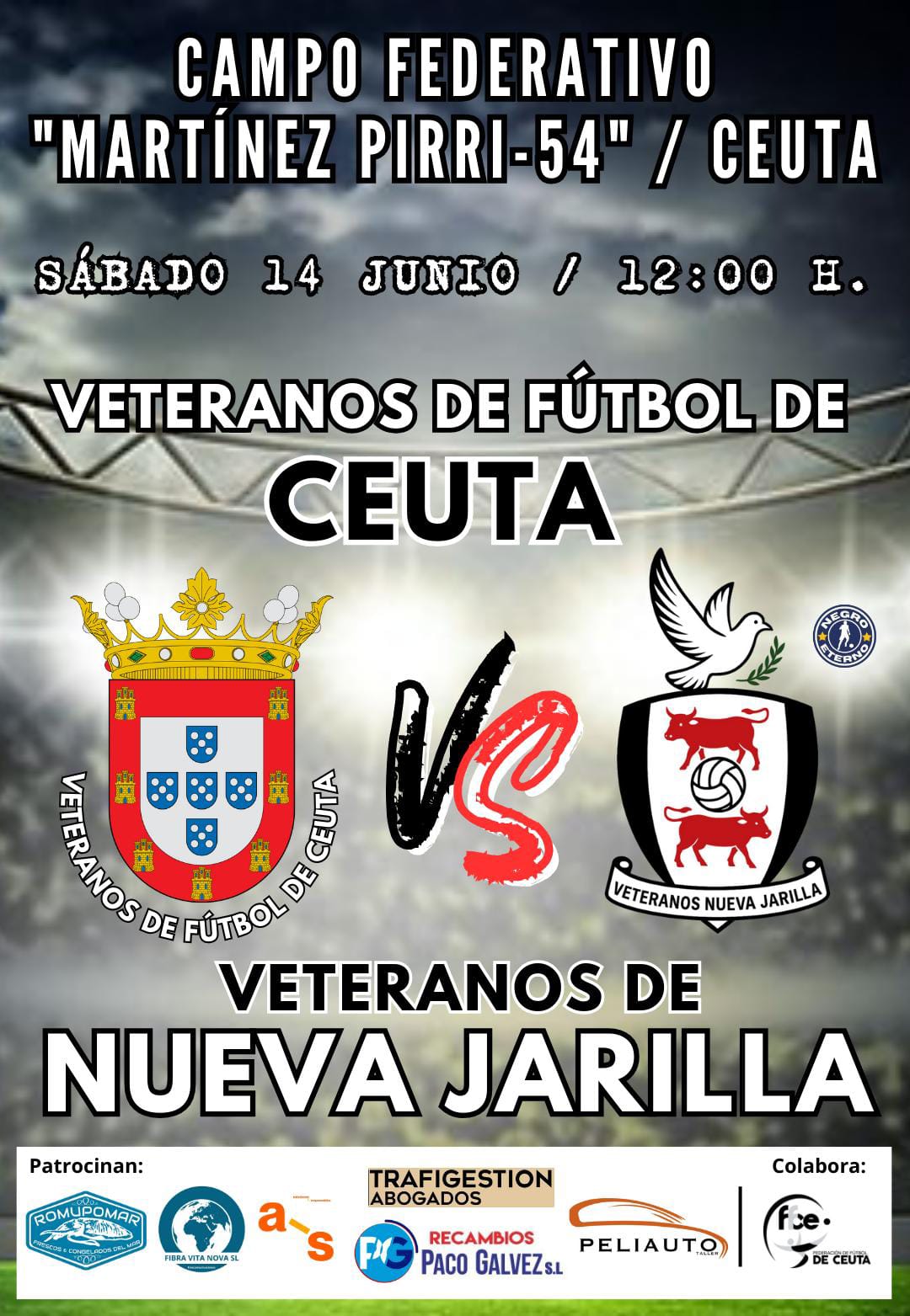Los Veteranos de fútbol de Ceuta se enfrentarán a los Veteranos de Nueva Jarilla de Jerez