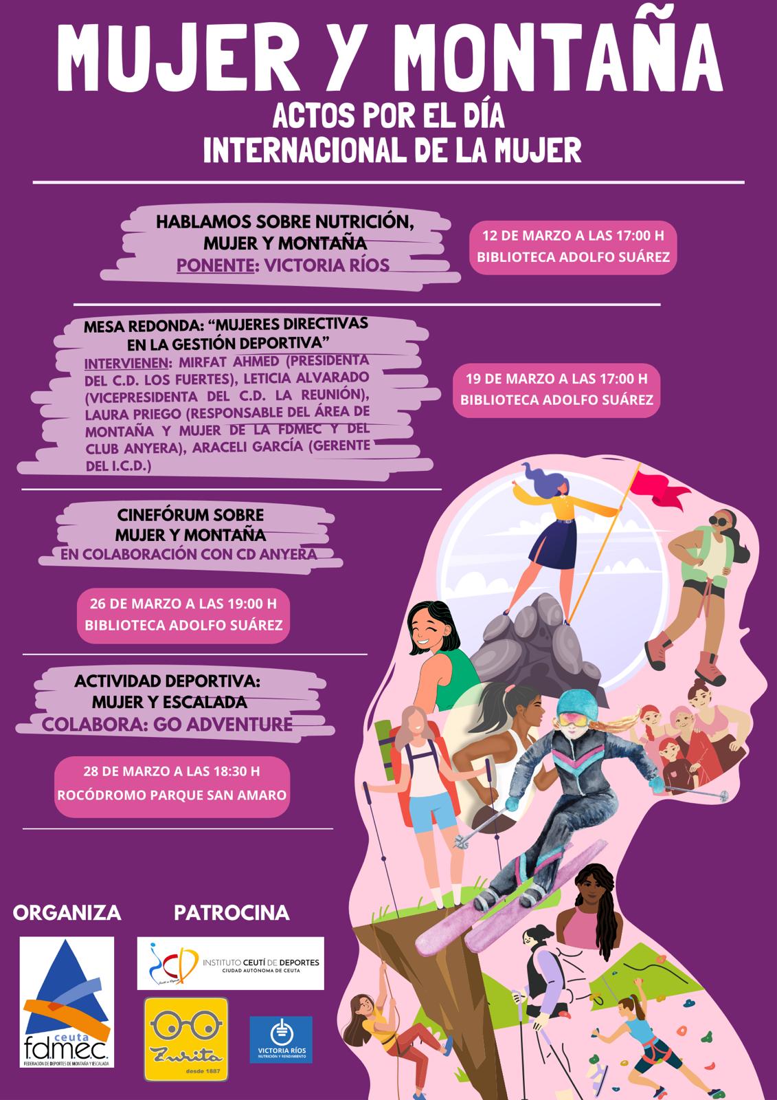 La Federación de Deportes de Montaña y Escalada de Ceuta organiza un mes de marzo dedicado a la mujer en la montaña