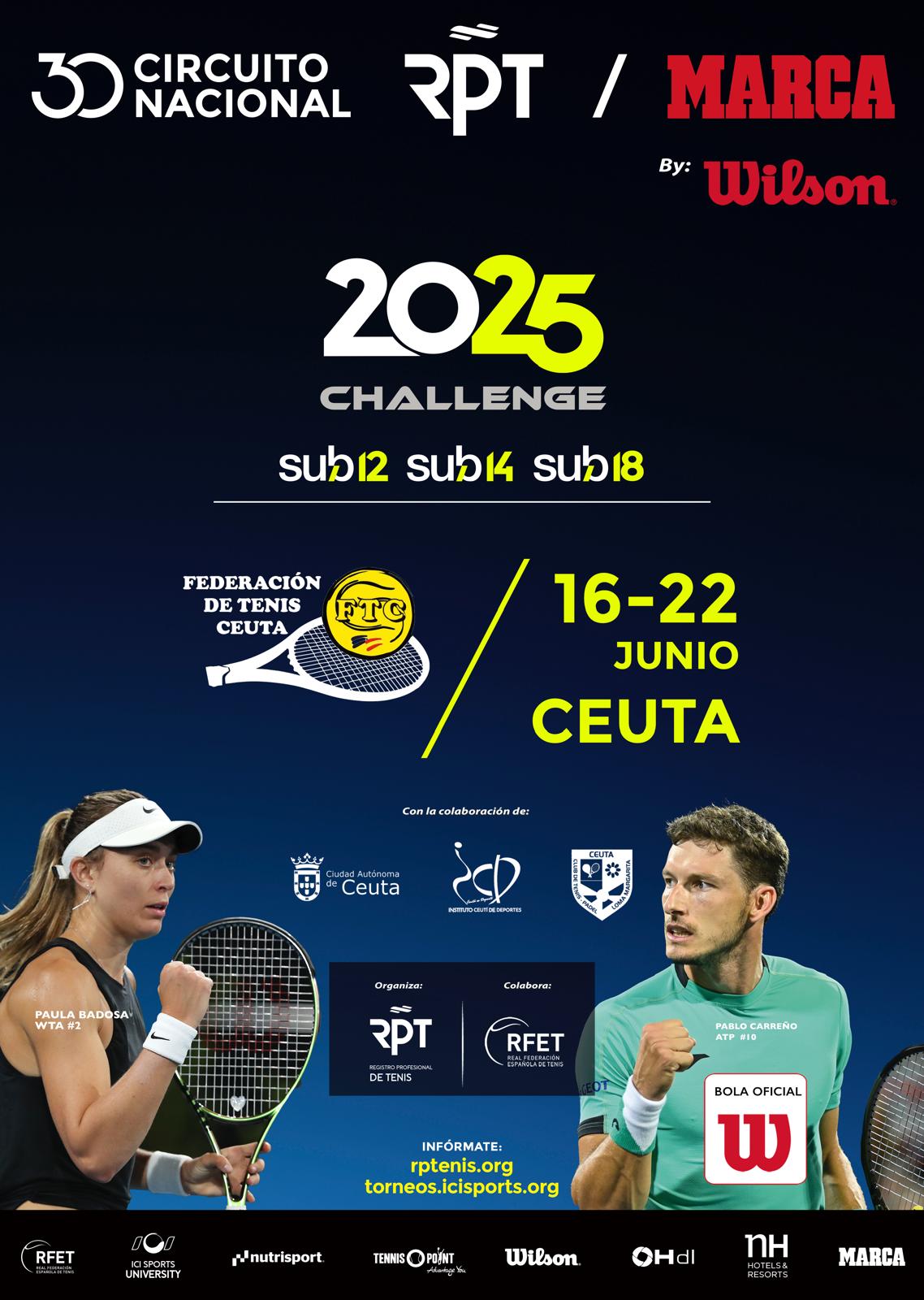 La Federación de Tenis presenta una nueva edición del Torneo RPT – Marca Challenge