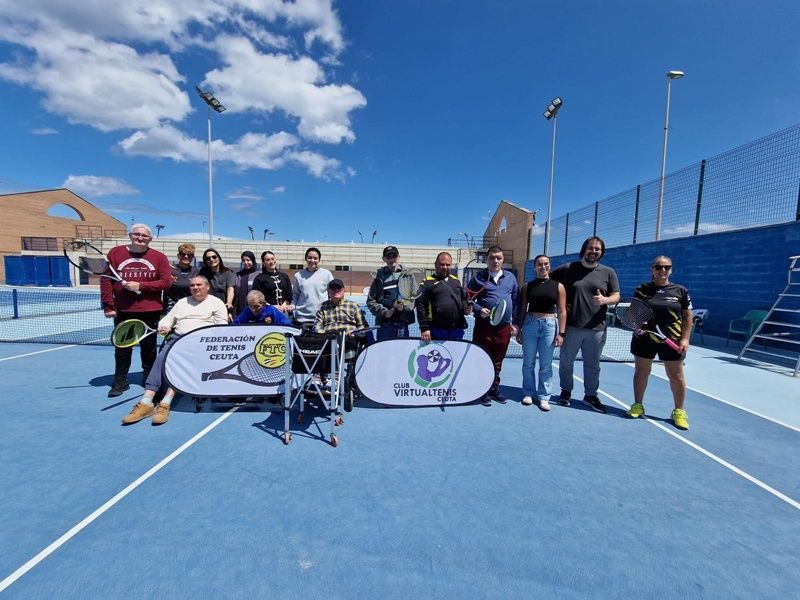 La Federación de Tenis de Ceuta y COCEMFE-CEUTA promueven el deporte inclusivo con una jornada de tenis adaptado