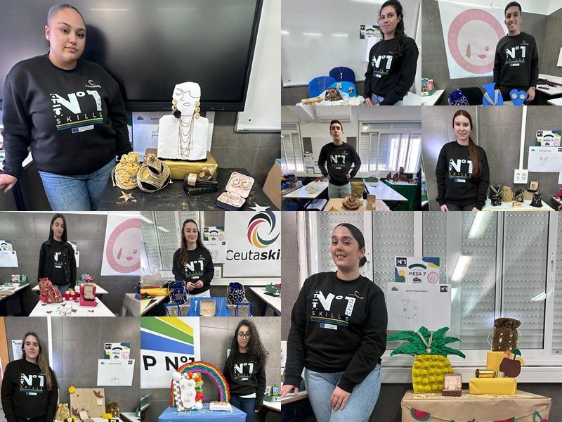 El CIFP número 1 de Ceuta celebra la previa de “Ceuta Skills” en escaparatismo