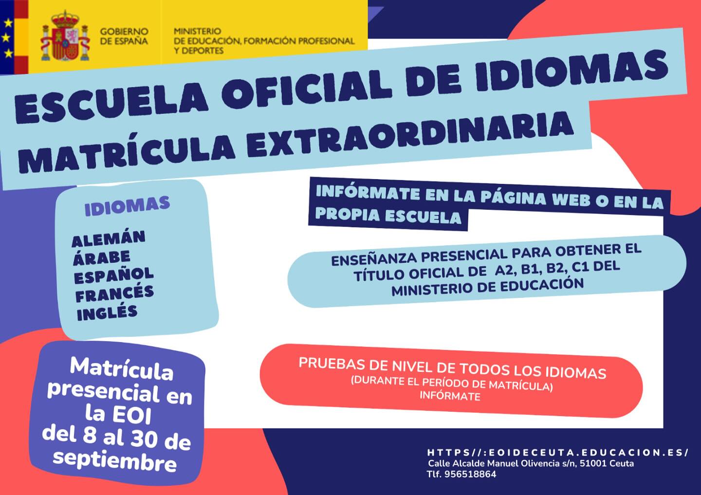 La Escuela Oficial de Idiomas (EOI) de Ceuta inicia sus clases celebrando el Día de las Lenguas Europeas