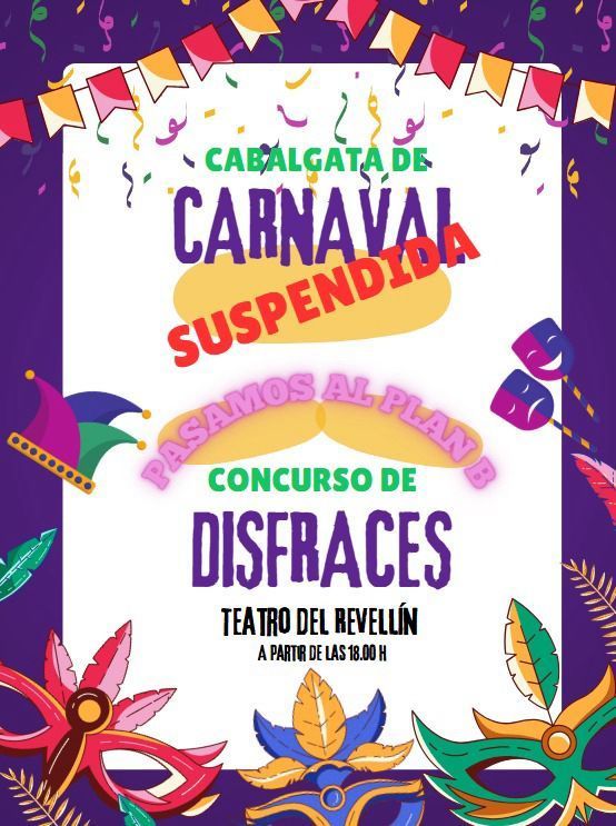 Se suspende definitivamente la Cabalgata de Carnaval por la lluvia
