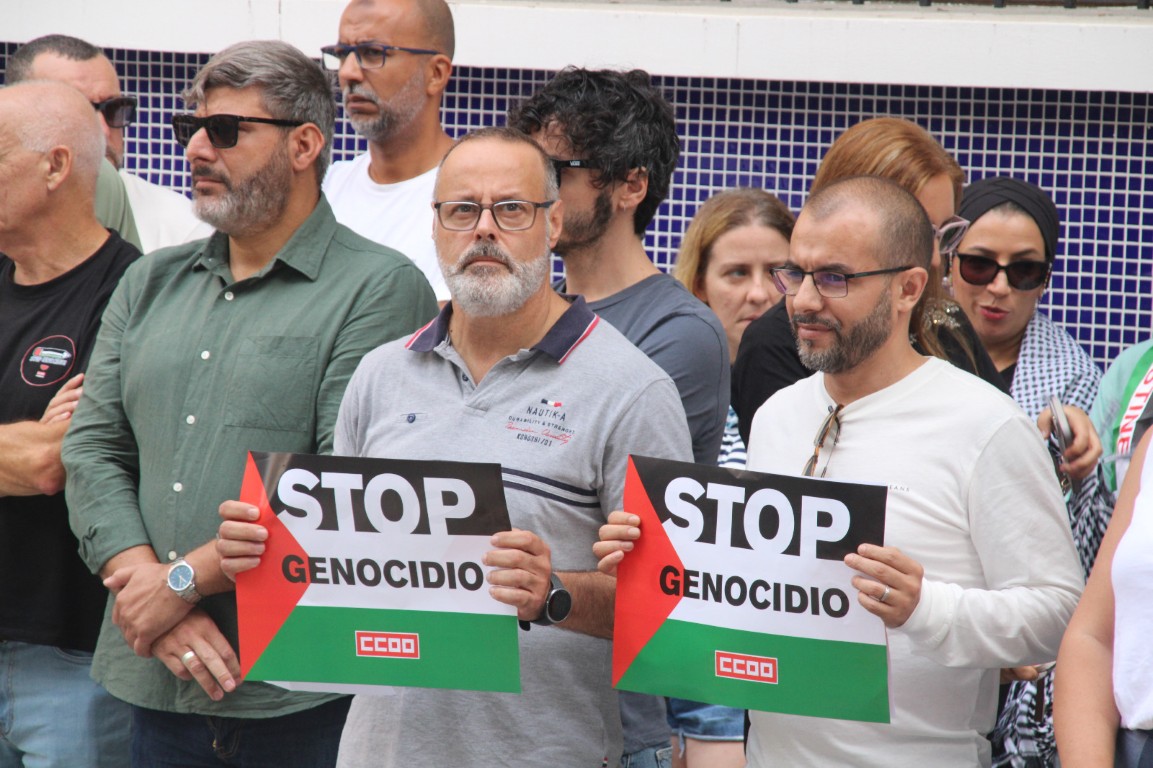 Ceuta muestra su apoyo a Gaza con dos concentraciones convocadas por los sindicatos