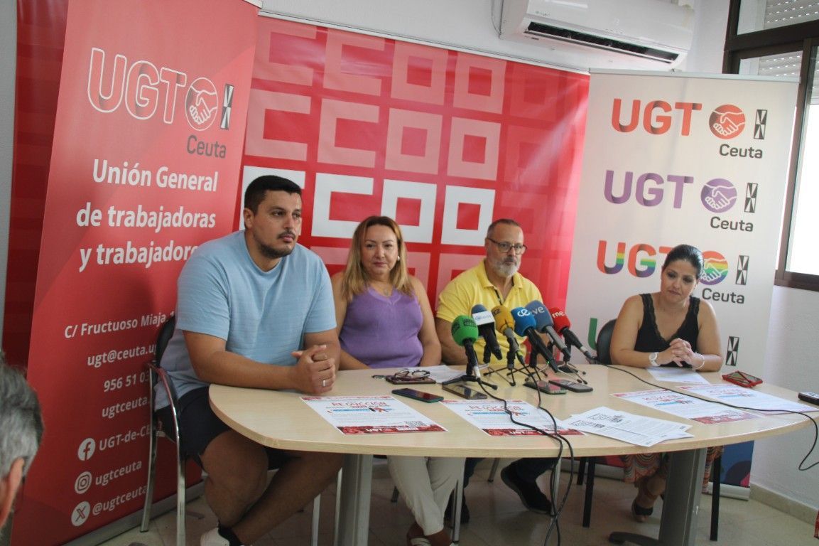 CCOO y UGT llaman a movilizarse en Ceuta para respaldar la jornada laboral de 37,5 horas