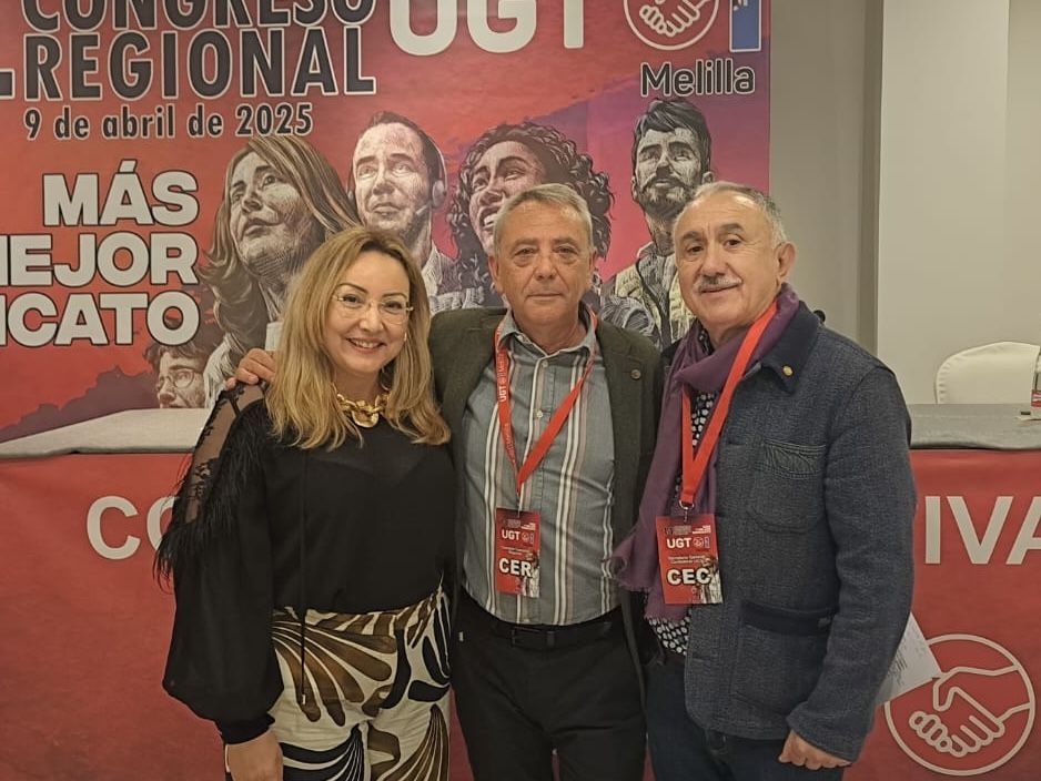 Yolanda Aparicio participa junto a Pepe Álvarez en el 14º Congreso de UGT Melilla