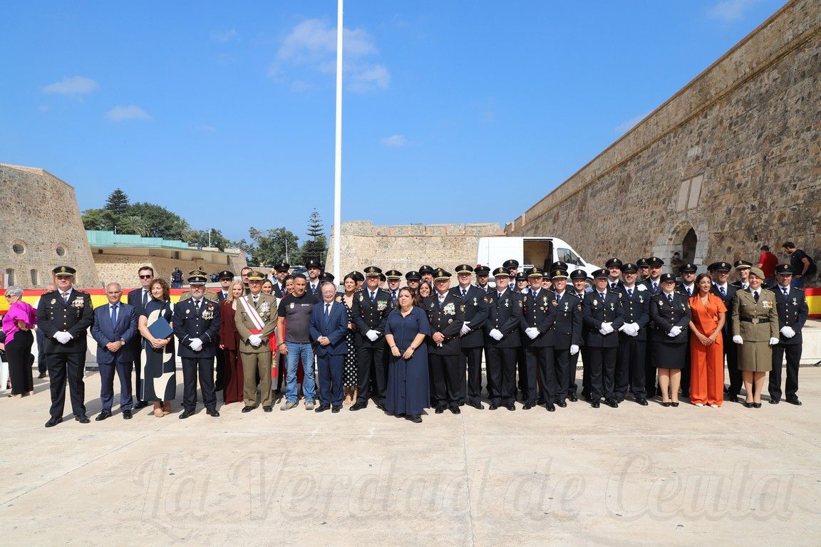 Las Murallas Reales de Ceuta acogen la celebración del Día de la Policía Nacional con homenaje a los Ángeles Custodios