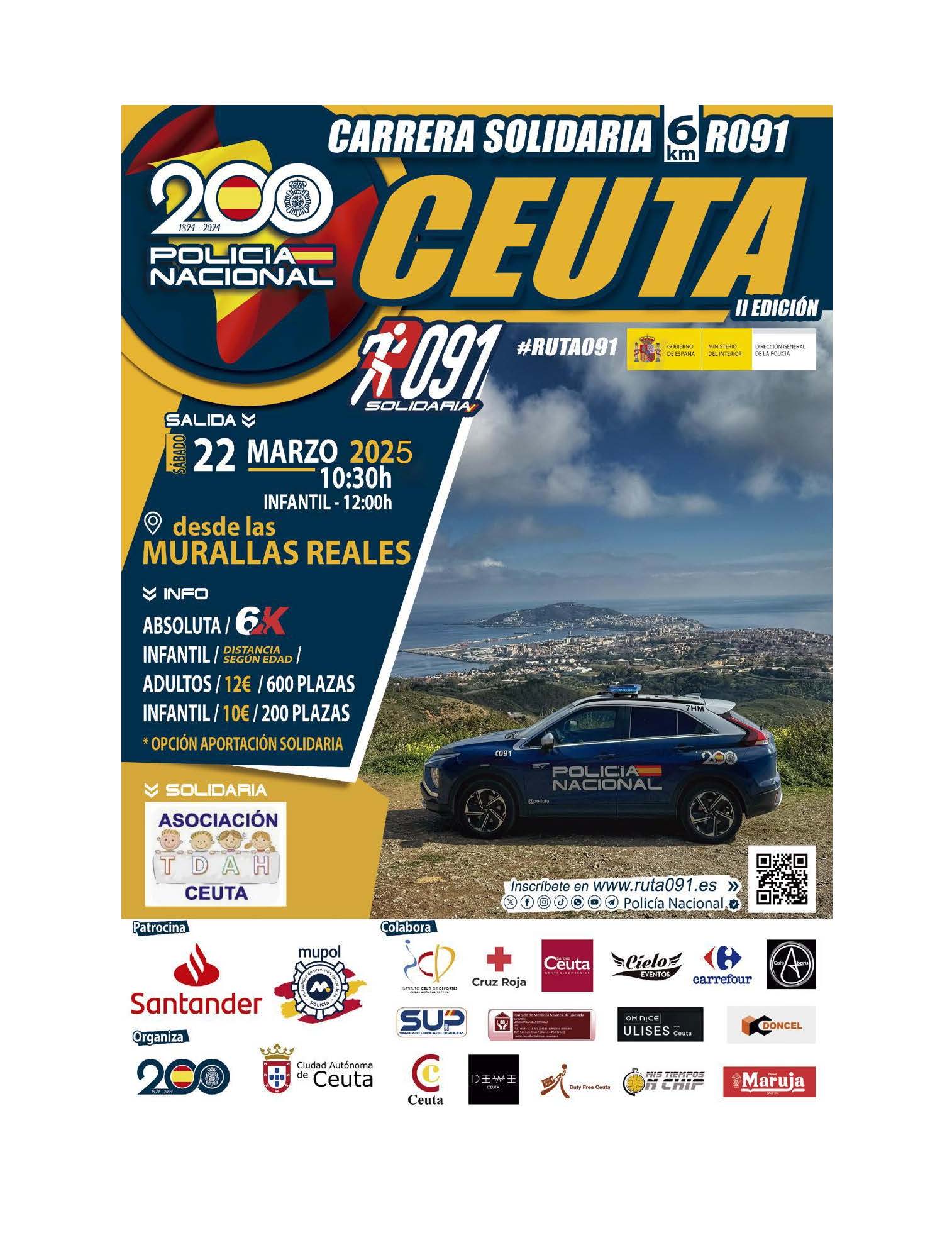 Agotadas las inscripciones para la segunda edición de la “Carrera Solidaria Ruta 091”