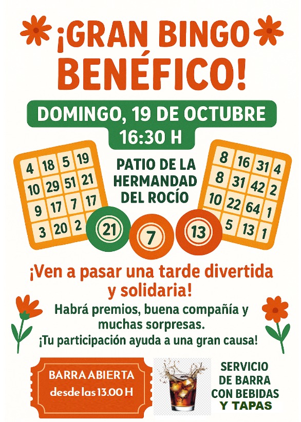 La Hermandad del Rocío organiza la XV Edición del Bingo Benéfico