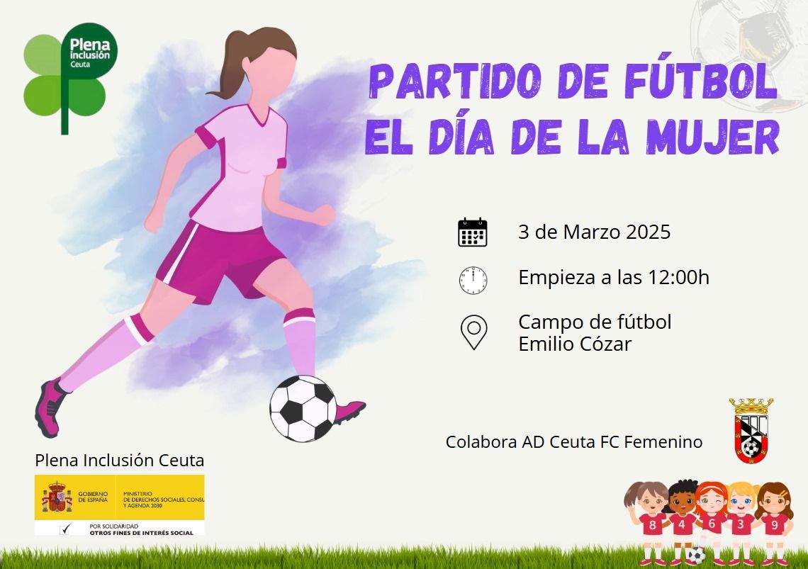 El próximo lunes se celebra un partido de fútbol unificado por el "Día de la Mujer"