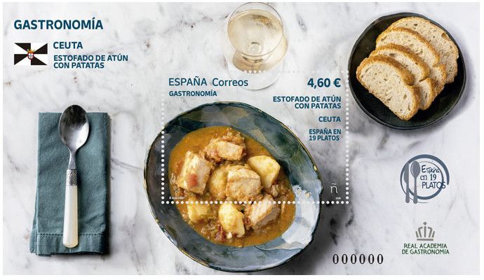 Correos celebra la cocina de Ceuta con un sello dedicado al estofado de atún