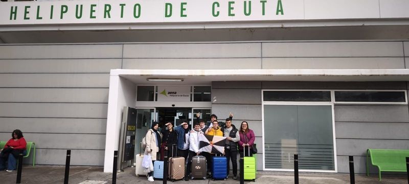 Parten hacia Málaga los ocho ceutíes que participarán en el encuentro de corresponsales juveniles