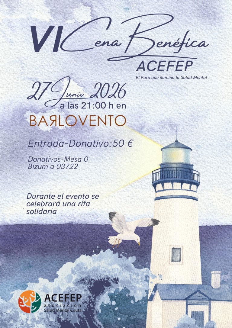 ACEFEP celebrará la sexta “Cena Benéfica” bajo el lema “El faro que ilumina la salud mental”