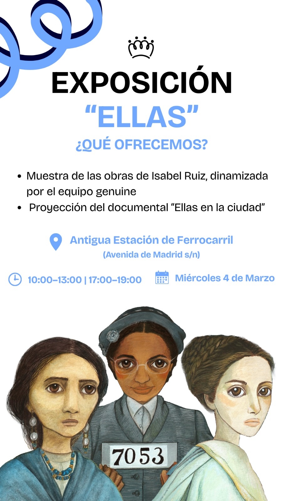 La Fundación AD Ceuta FC y Fundación CEPAIM presentan la exposición “ELLAS” en la Antigua Estación de Ferrocarril