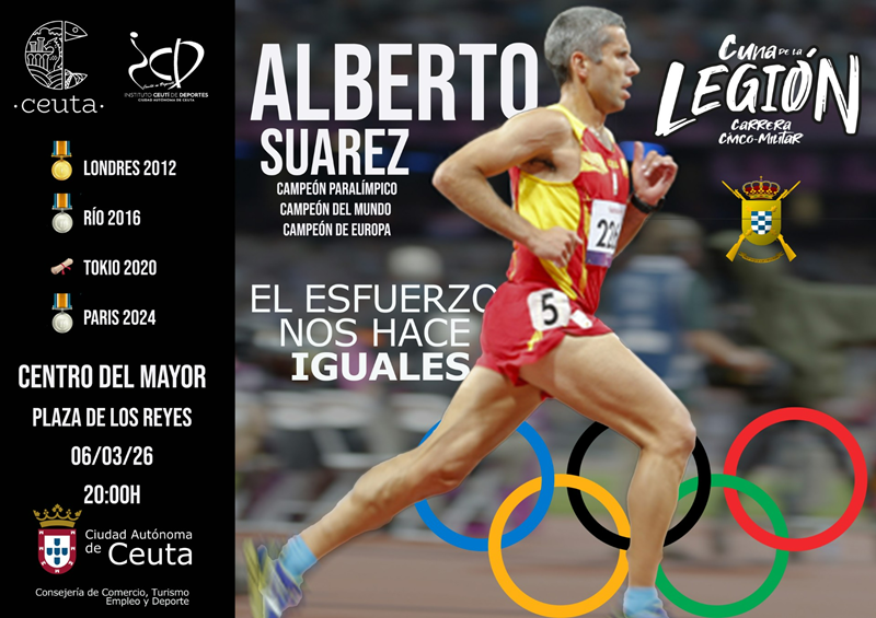 Alberto Suárez llegará a Ceuta para participar en la Cuna de la Legión y ofrecer una conferencia inspiradora