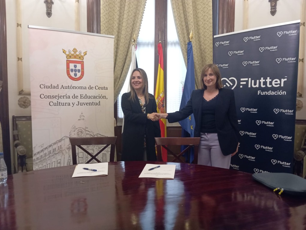 Ciudad y la Fundación Flutter renuevan el compromiso con el talento joven de Ceuta 