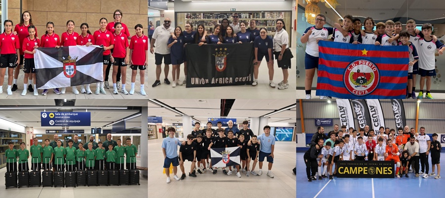 Los equipos ceutíes parten hacia los sectores nacionales del Campeonato de España de clubes base de fútbol sala