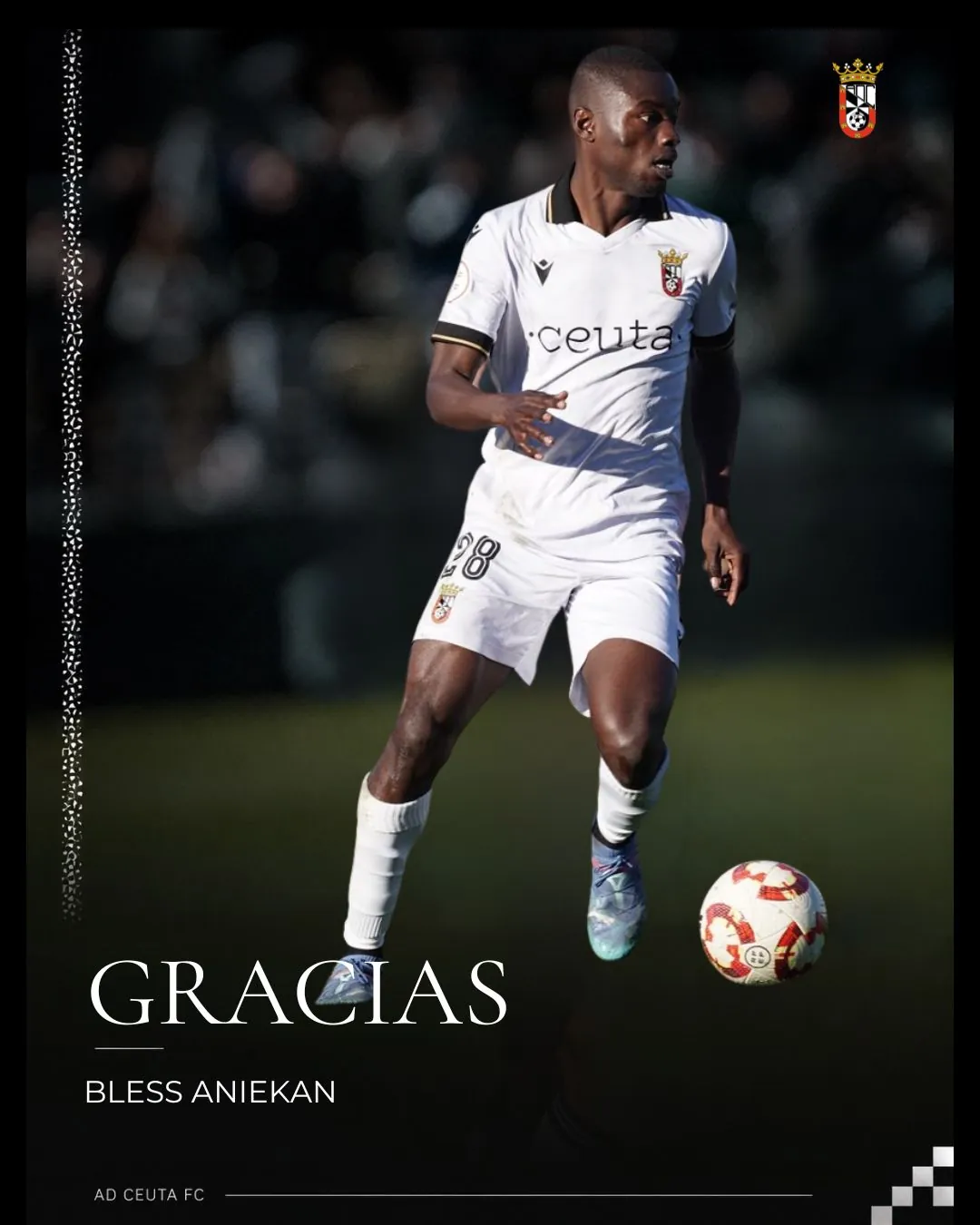 La AD Ceuta traspasa al nigeriano Bless al Real Ávila