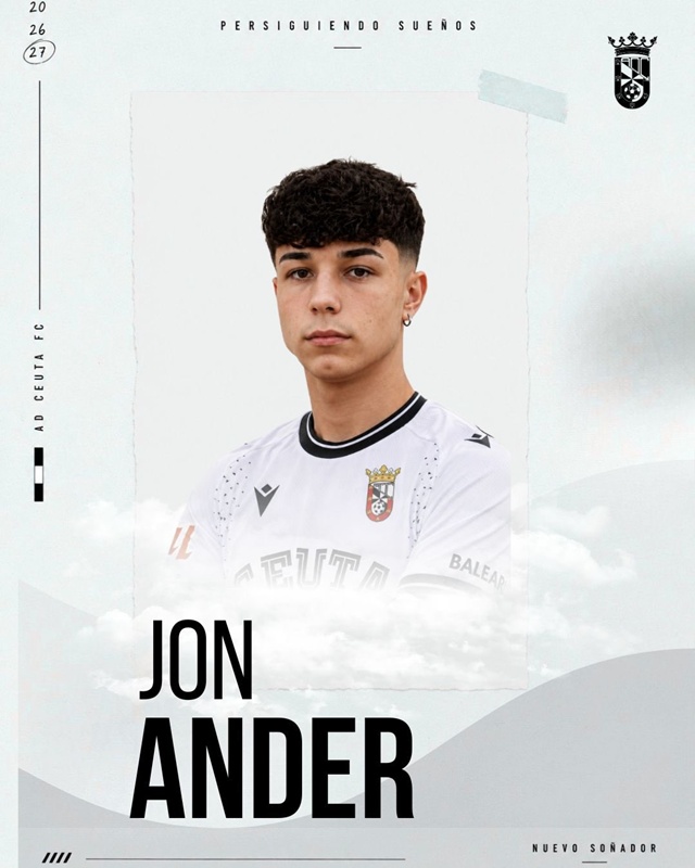 La AD Ceuta FC 'B' refuerza su centro del campo con los fichajes de Mario Naranjo y Jon Ander Larrea