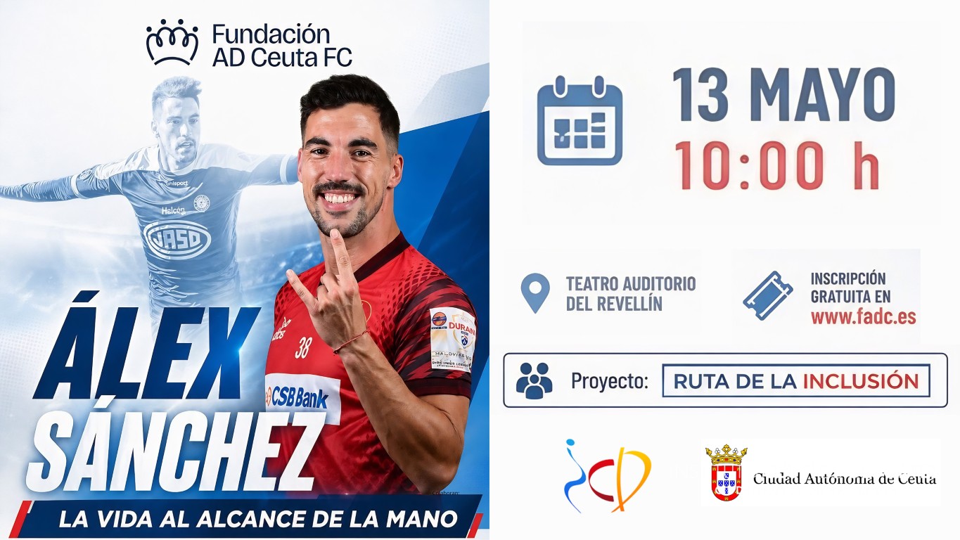 Álex Sánchez protagonizará en Ceuta una charla sobre inclusión y superación a través del deporte