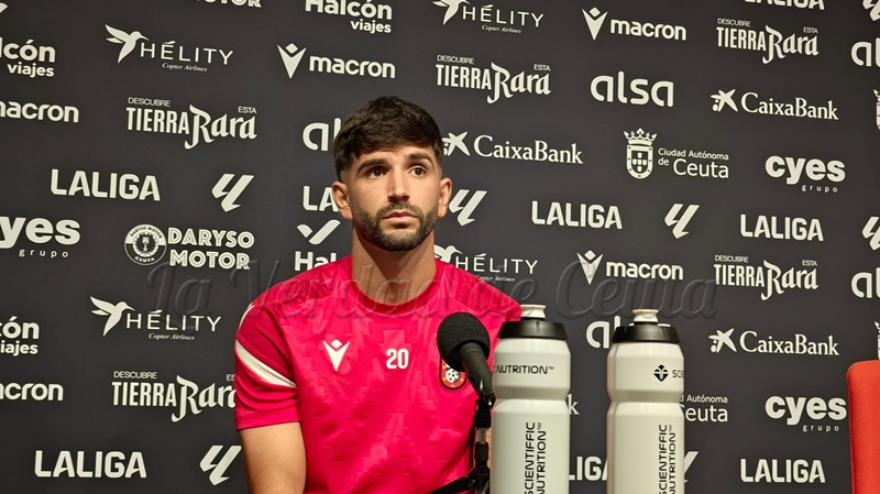 Ale Meléndez confía en la reacción del Ceuta: "Estoy seguro de que este sábado vamos a conseguir los tres puntos"