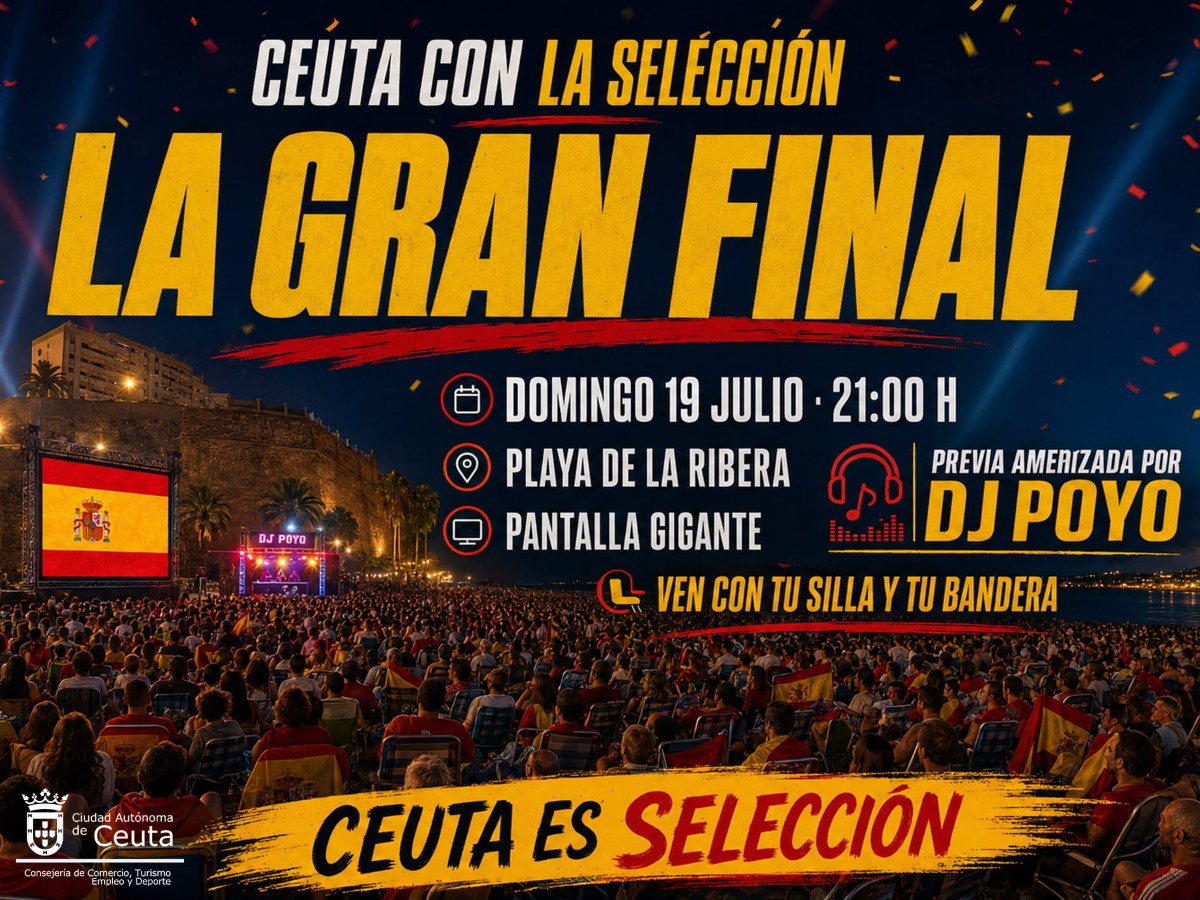 El partido Francia-España reunió a 3.500 ceutíes en la pantalla gigante de la playa de la Ribera