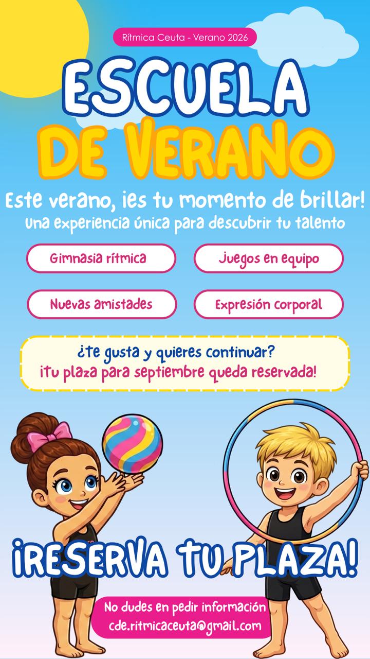 La Escuela de Verano del CDE Rítmica Ceuta abre sus inscripciones para julio y agosto