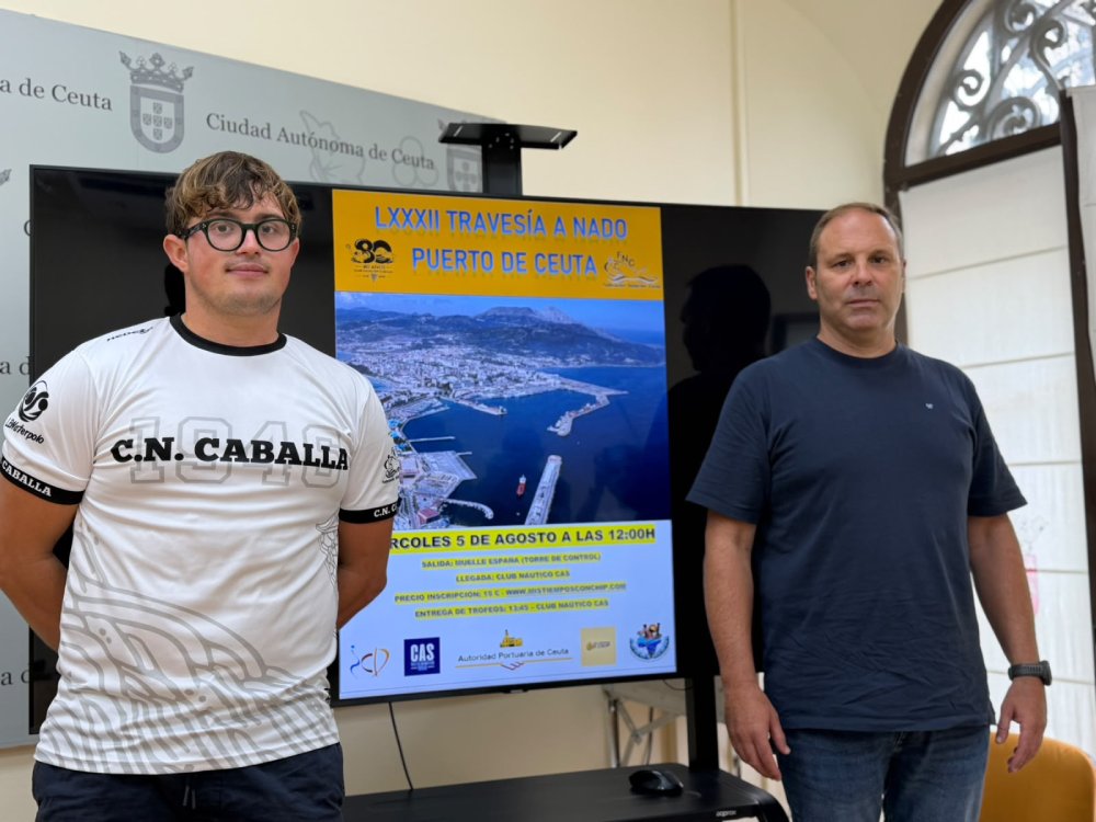Presentada la LXXXII Travesía a Nado Puerto de Ceuta, que recupera su salida histórica por el 80 aniversario del CN Caballa