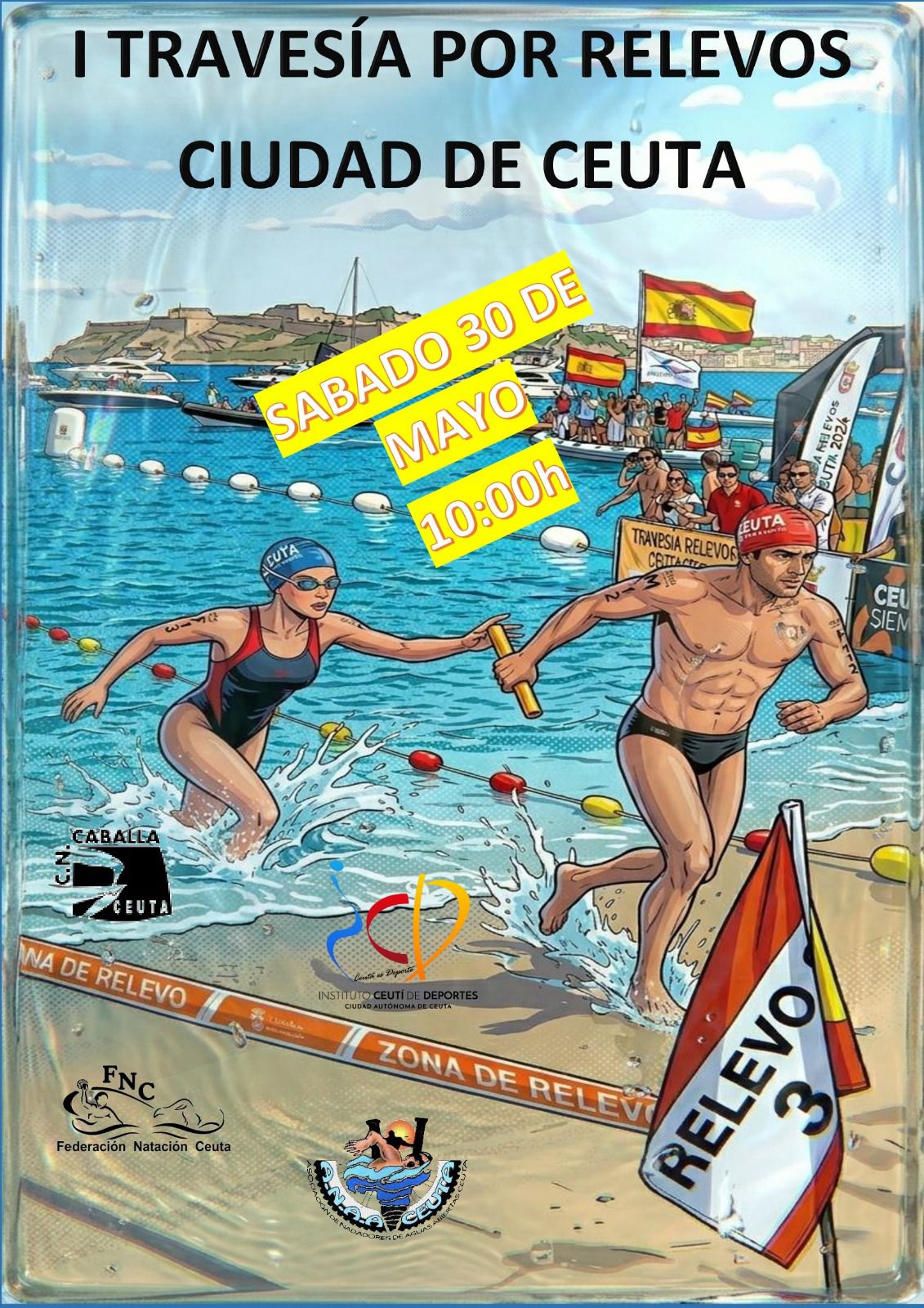 La I Travesía por Relevos Ciudad de Ceuta reunirá deporte y ambiente en la playa de La Ribera