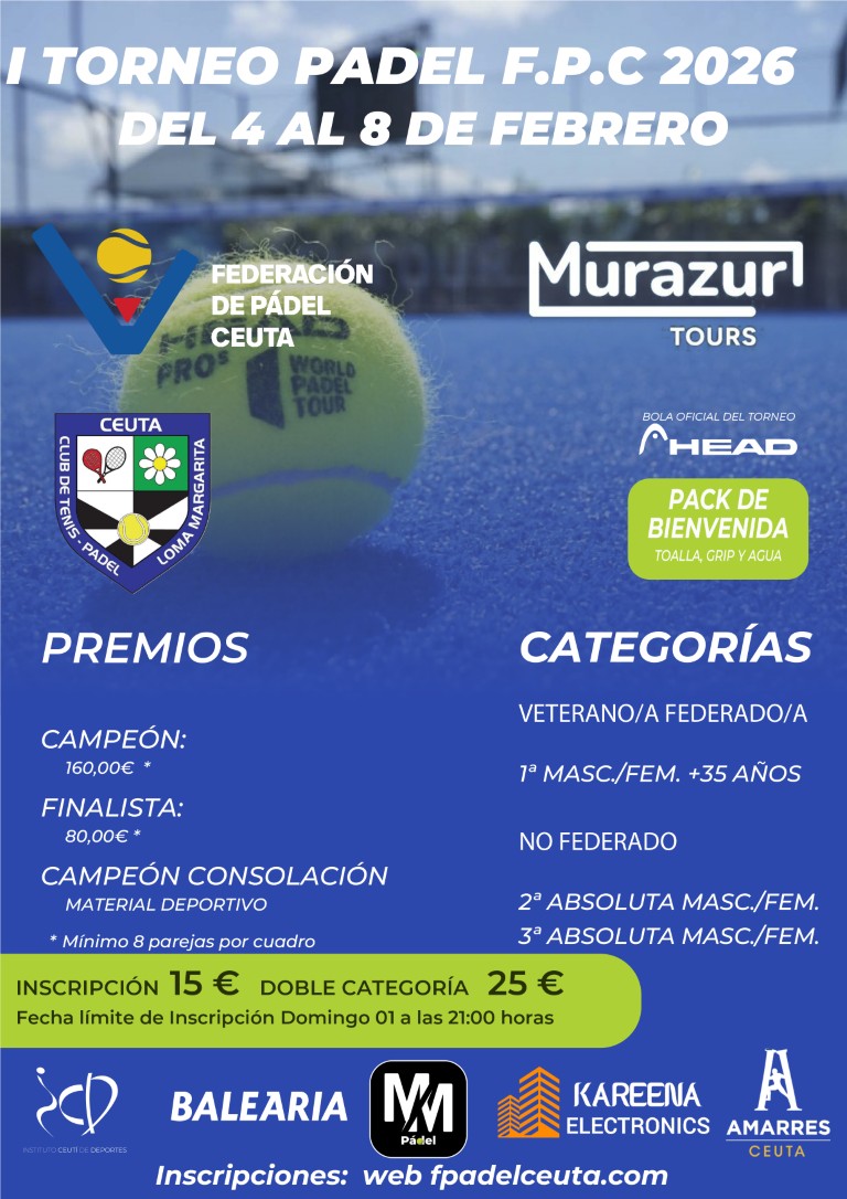El VIII Campus de Pádel 2026 reunirá a jóvenes deportistas en Loma Margarita del 22 al 26 de junio