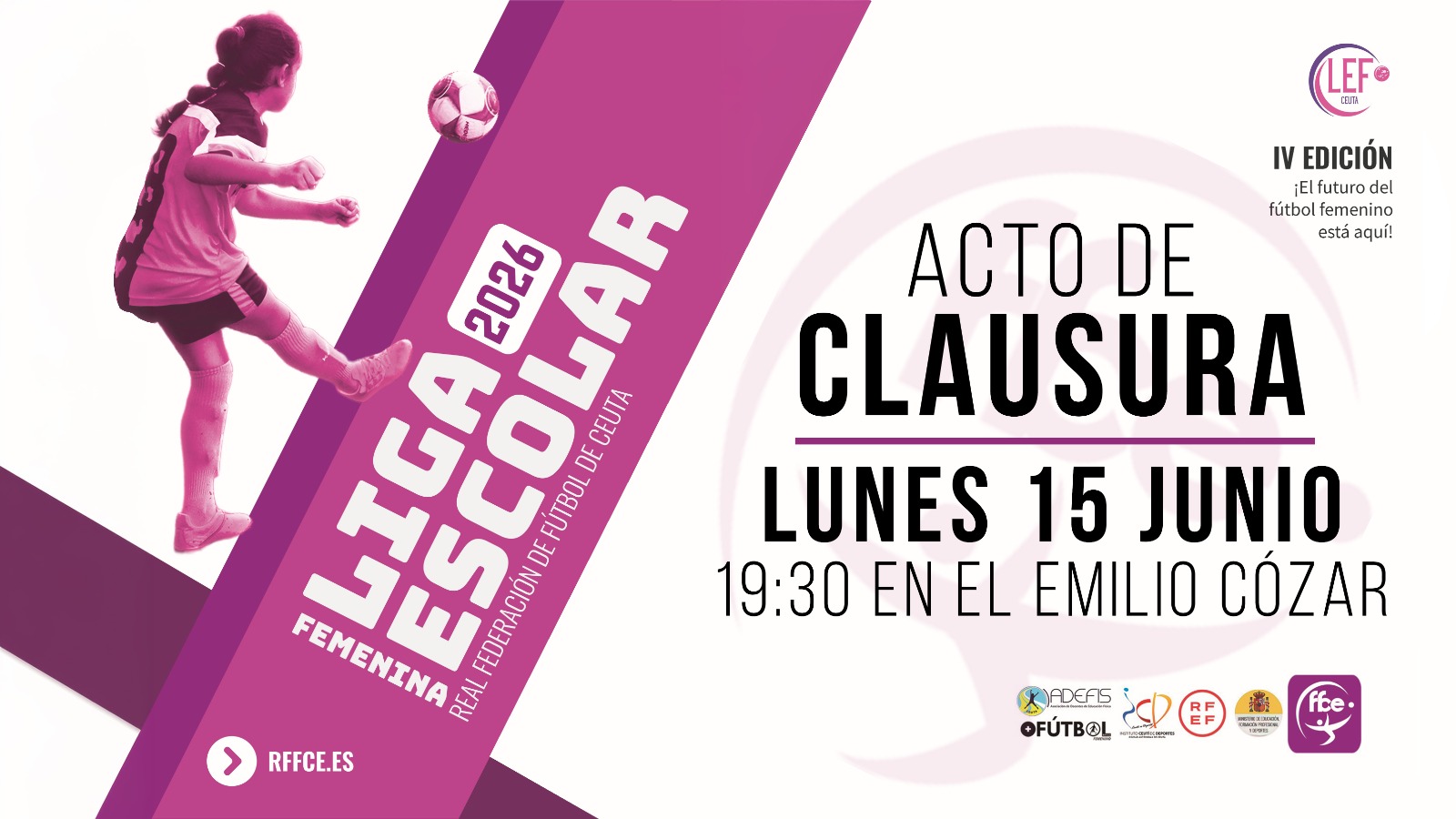 La Liga Escolar Femenina celebrará su gala de clausura el 15 de junio en el Emilio Cózar