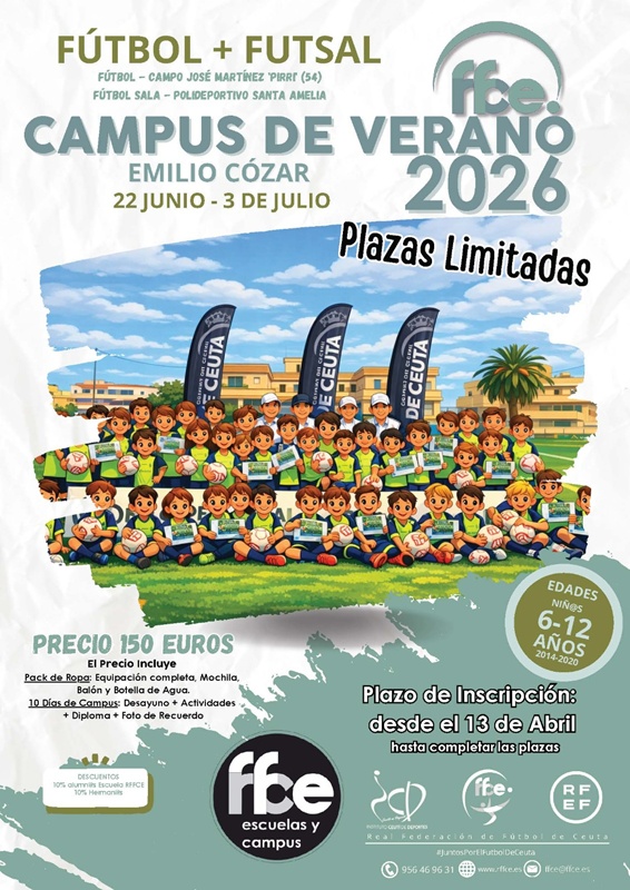 La RFFCE lanza su Campus de Verano 2026: deporte, diversión y plazas limitadas para los más pequeños