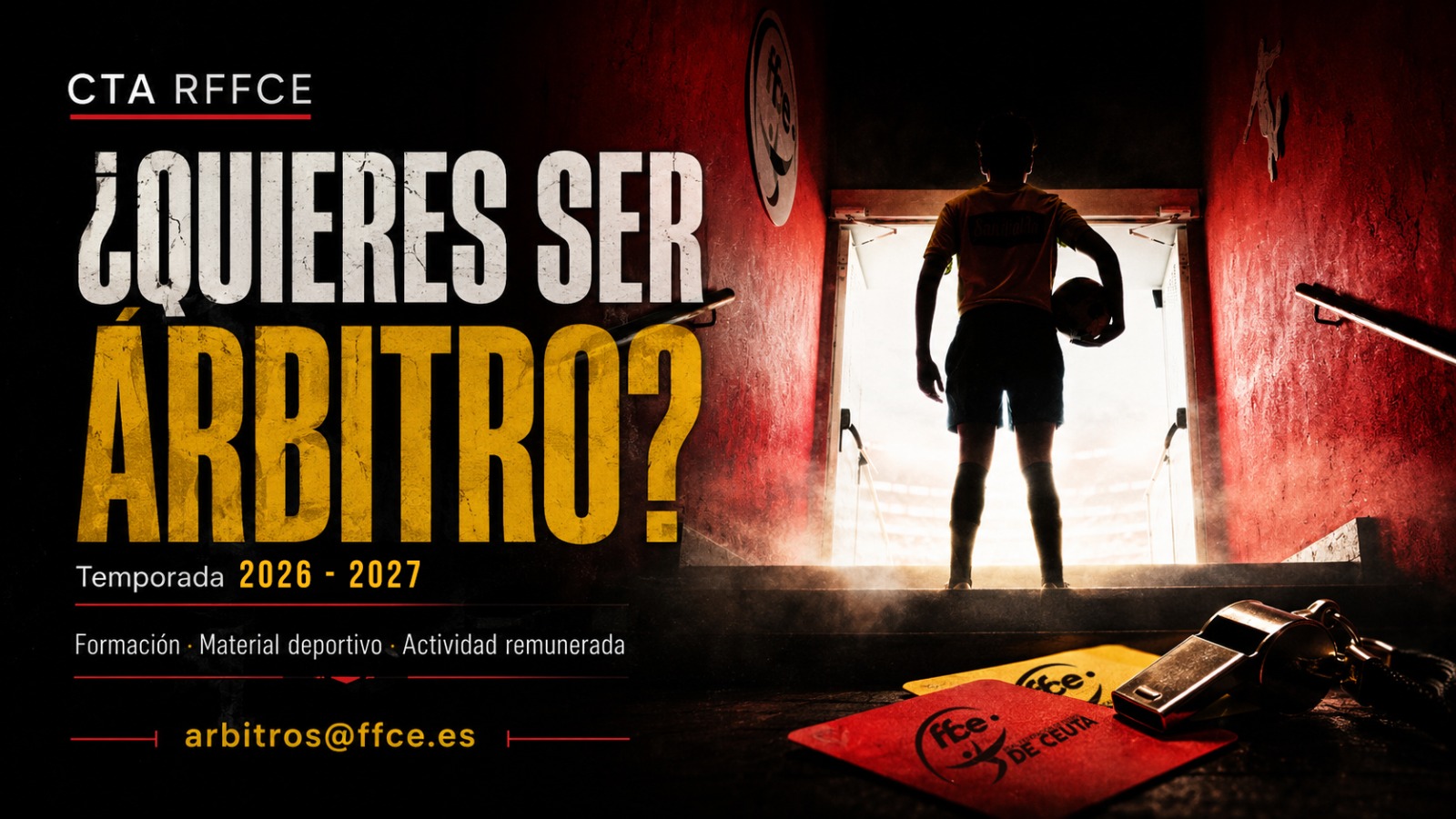 La RFFCE busca nuevos árbitros para la temporada 2026-2027