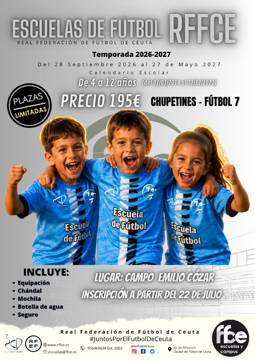 La RFFCE abre el plazo de inscripción para sus escuelas de fútbol 2026-2027