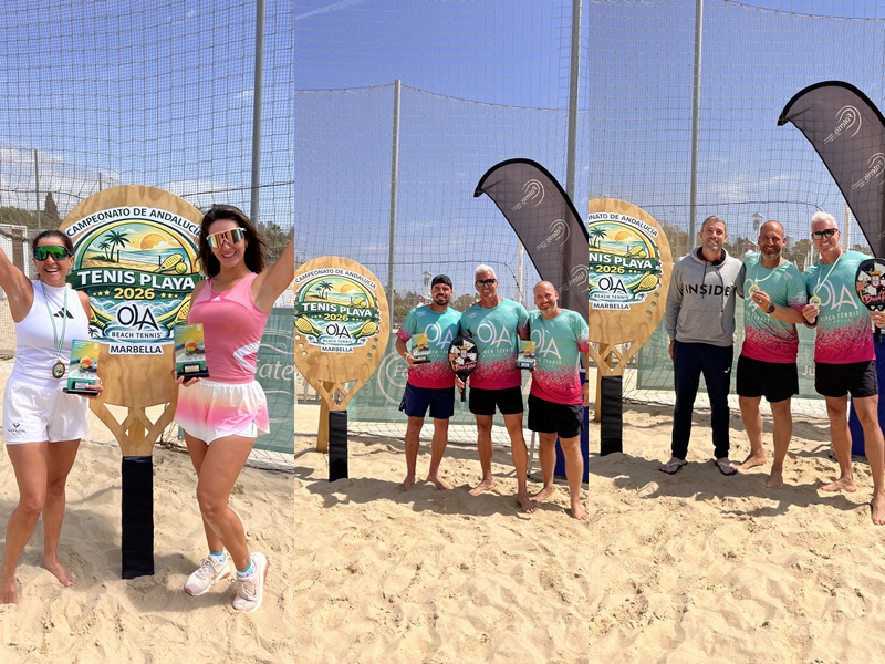 Tres ceutíes brillan en Marbella con tres subcampeonatos andaluces de tenis playa