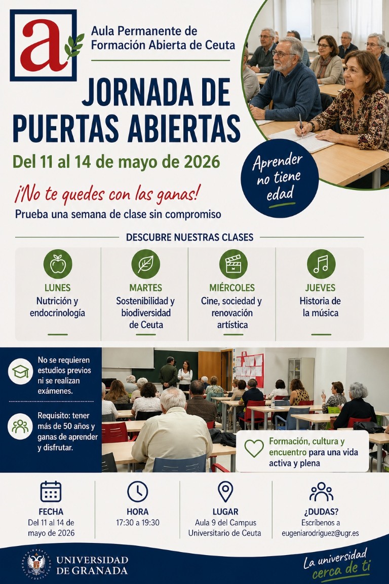 La Universidad de Granada en Ceuta celebra una jornada de puertas abiertas para mayores de 50 años