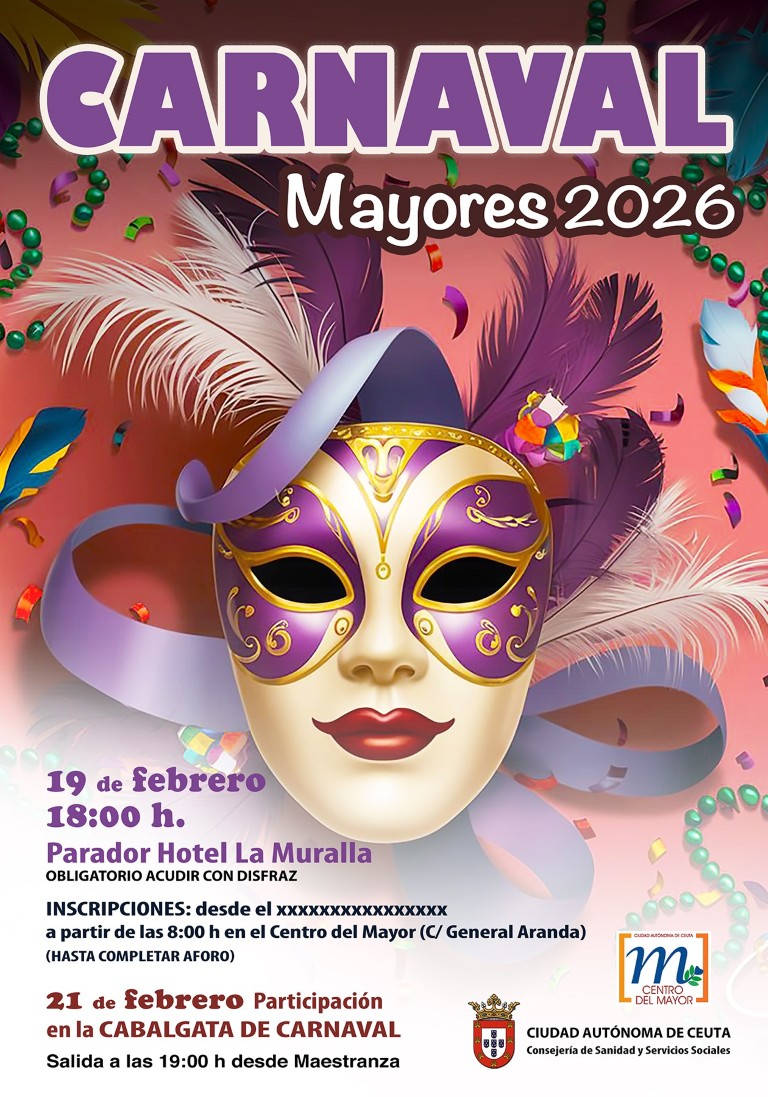 El Centro del Mayor vuelve a organizar la “Fiesta de Carnaval de Mayores”