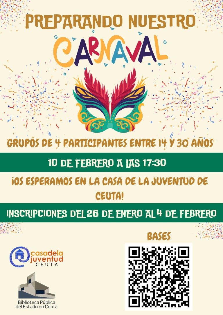 La Biblioteca Pública acogerá una actividad de carnaval el 10 de febrero