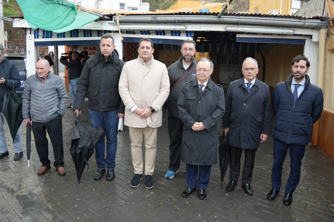 Visita institucional a San Amaro para evaluar los daños del temporal y garantizar la seguridad de los vecinos