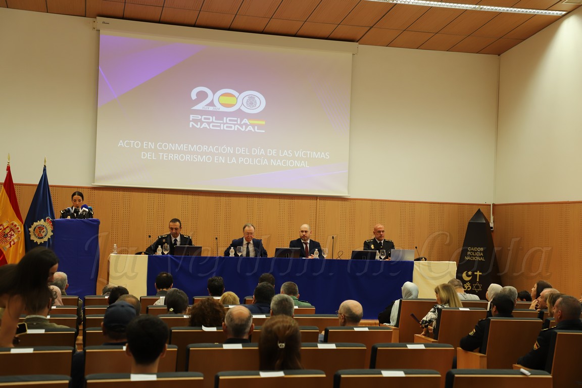 La Policía Nacional honra en Ceuta la memoria de las víctimas del terrorismo