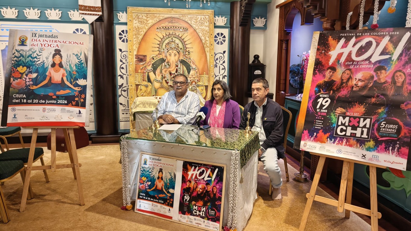La comunidad hindú de Ceuta presenta el Holi 2026 y las jornadas del yoga con actividades culturales, música y carácter solidario