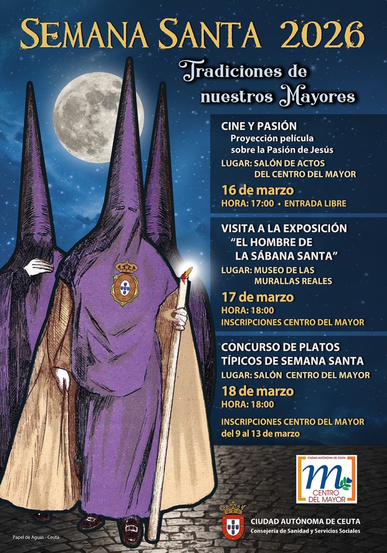 El Centro del Mayor programa varias actividades con motivo de la Semana Santa
