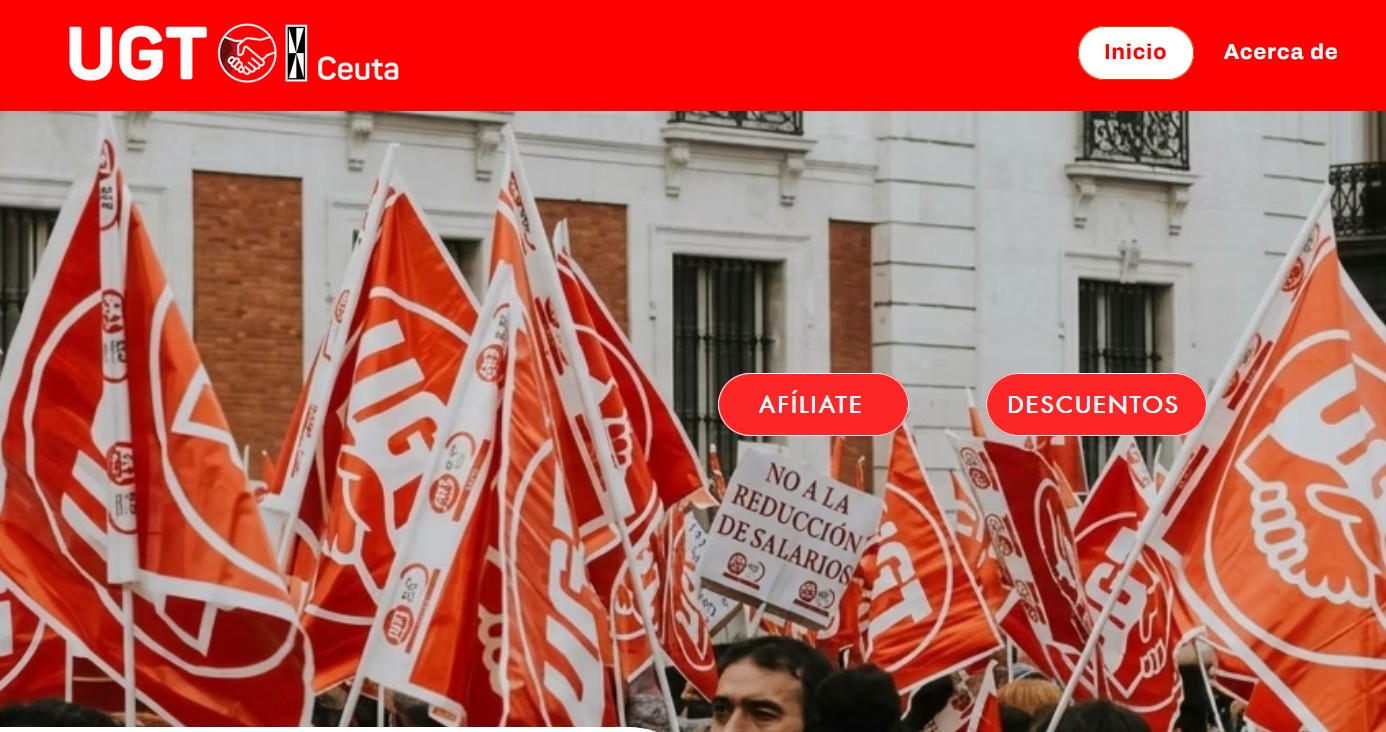 UGT Ceuta estrena nueva web y refuerza las ventajas para sus afiliados