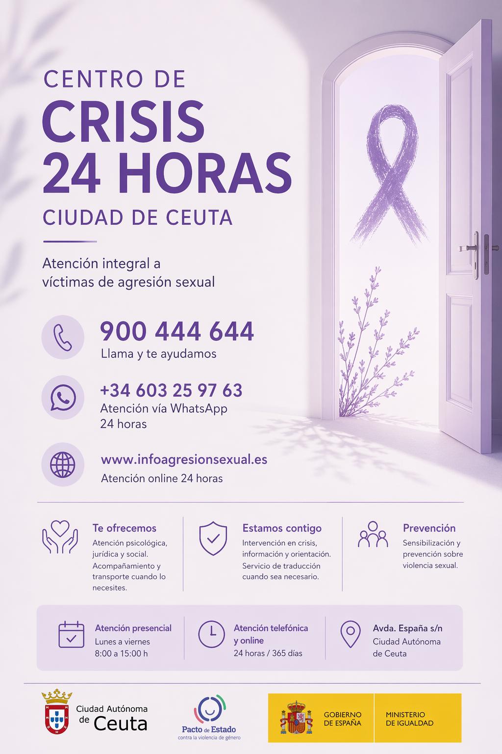 El Centro de Crisis 24 horas ya ha activado el servicio telefónico a través de una línea 900